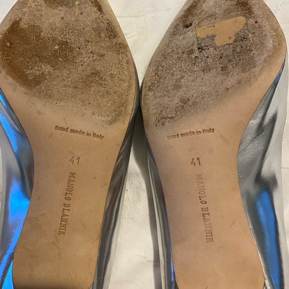 Silver small heel Manolo - Picture 4 of 4